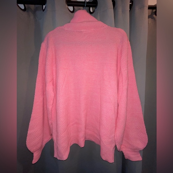 Cozy Soft Pink Turtleneck Sweater - Picture 2 of 4